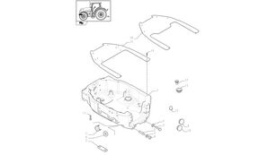 capota New Holland T6010 Płyta 84149362 84149362 para trator de rodas New Holland T6010