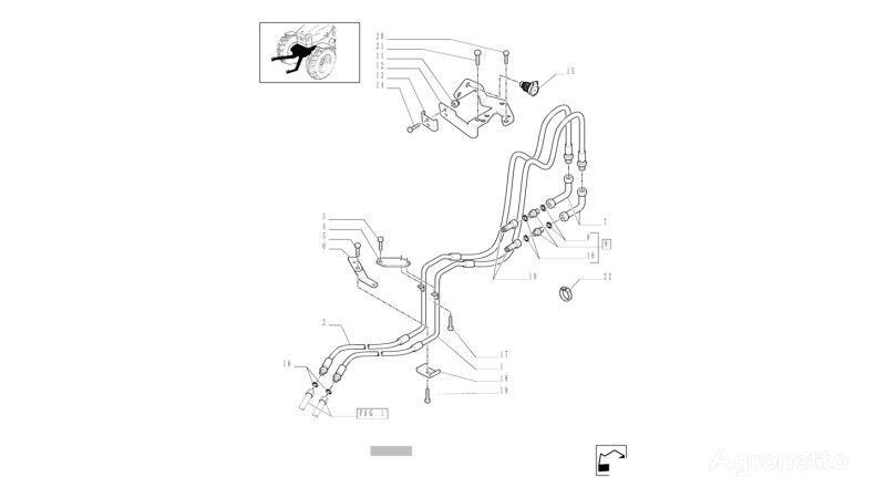 manguera para New Holland T6010 T6070  tractor de ruedas