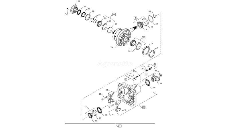 New Holland T6090 Jarzmo 84379950 slangenklem voor New Holland T6090 wielen trekker