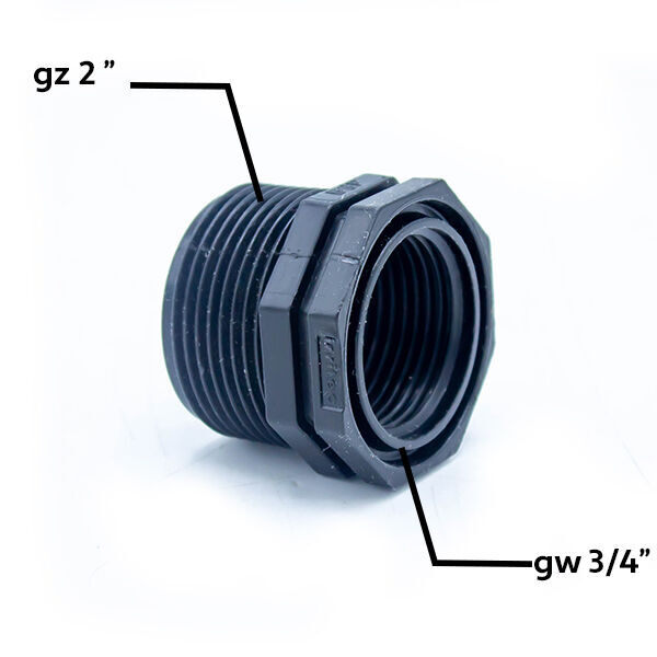 مشبك الخرطوم REDUKCJA KRÓTKA GZ-GW 2\" x 3/4\" لـ ماكينة الري