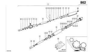 0006689605 cilindro hidráulico para Claas Lexion 560  cosechadora de cereales