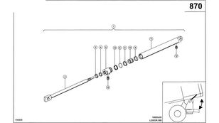 гидроцилиндр 0008198511 для зерноуборочного комбайна Claas Lexion 580