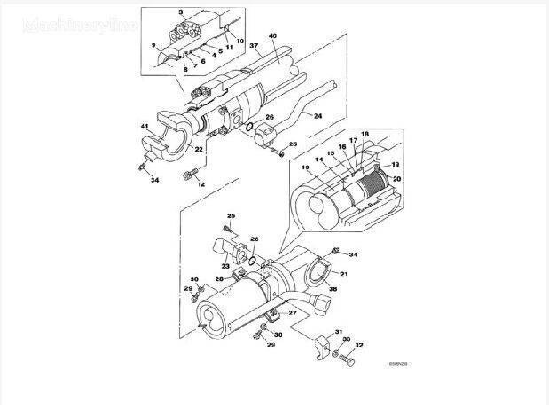 hydraulic cylinder for Case CX240B CX470B CX250C CX250D CX250E excavator