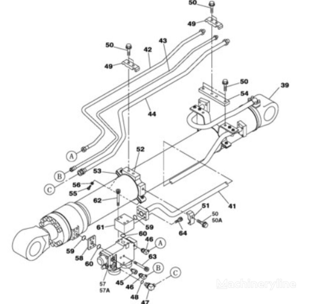 hydraulický válec Case 47922133 47922133 pro stavebních strojů CX330 CX350B CX350C