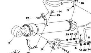 Case 777001303 777001303 hydraulcylinder till Case CX130B grävmaskin