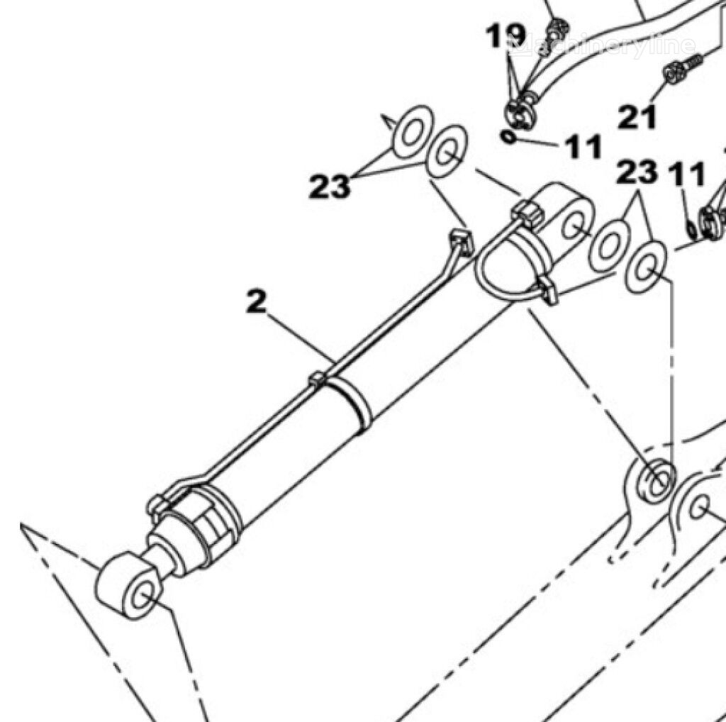 Case KTV10710 KTV10710 cilindro hidráulico para CX460 maquinaria de construcción