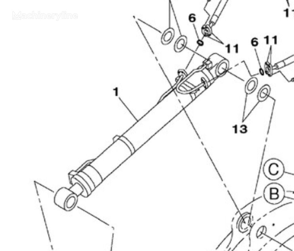 Case KWV0012 KWV0012 hydraulic cylinder for Case CX700 CX700B excavator