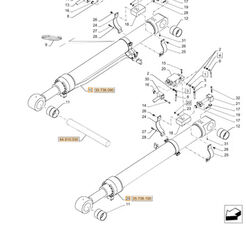 Case KWV13890 LH KWV13890 cilindro hidráulico para Case CX750D excavadora