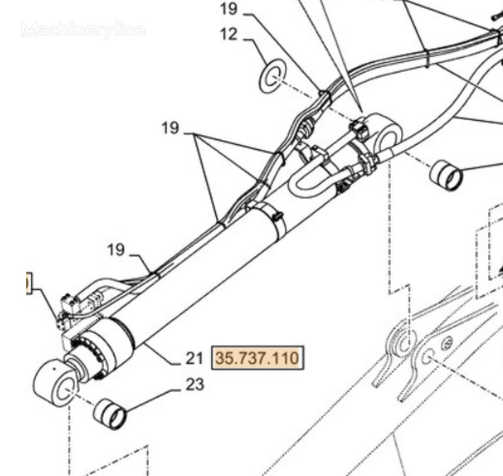 Case KWV13900 KWV13900 hydraulic cylinder for CX750D construction equipment