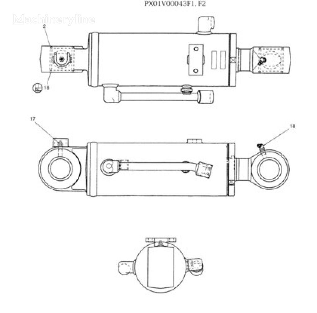 New Holland 72286391 72286391 Hydraulikzylinder für New Holland E30.2SR E35.2SR Minibagger