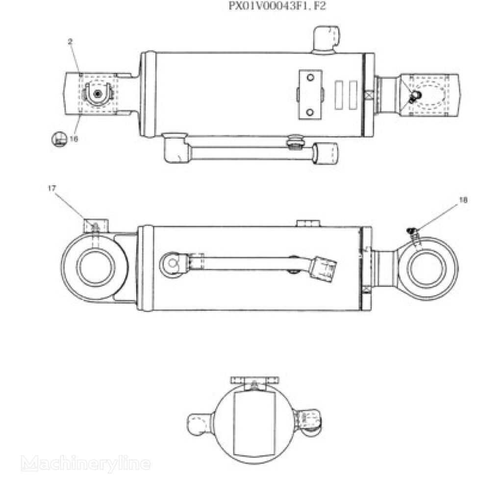 New Holland PX01V00043F1 PX01V00043F1 hydraulisk sylinder for E30.2SR E35.2SR minigraver