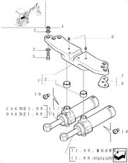 гидроцилиндр New Holland swing cylinder 85800300 для экскаватора-погрузчика New Holland 85800300, LB115, NH85, NH95