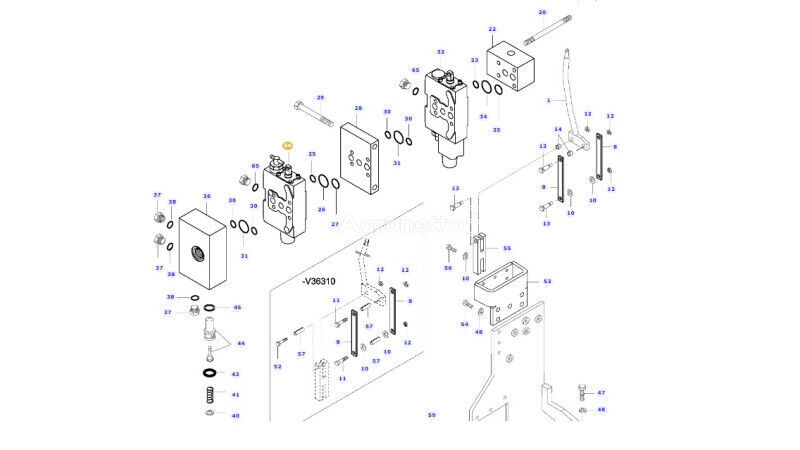 V32536400 distribuidor hidráulico para Valtra N141 tractor de ruedas