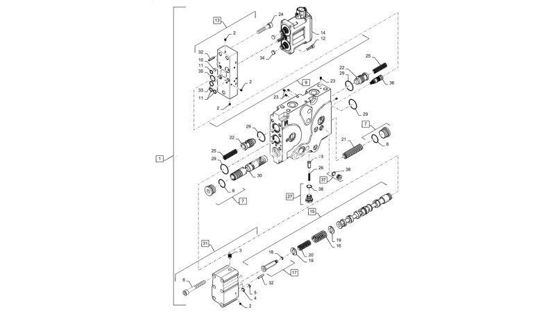 47735819R hydraulic distributor for New Holland T6090 T6070  wheel tractor