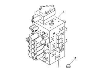 distributeur hydraulique Case KBJ15650 KBJ15650 pour excavateur Case CX250C CX350C CX370C