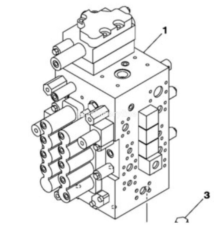 Case CX250C ekskavatör için Case KBJ16460 KBJ16460 hidrolik dağıtıcı