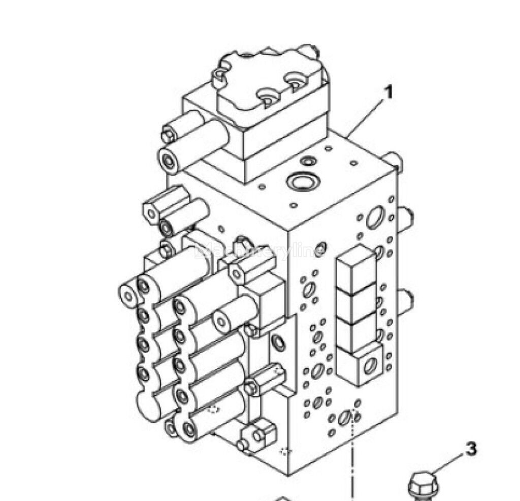 Case KBJ24790 KBJ24790 hydraulic distributor for Case CX240C CX250C CX260C excavator - Machineryline