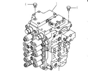 Case CX160C CX180C エキスカベータのためのCase KLJ12960 KLJ12960 油圧ディストリビュータ