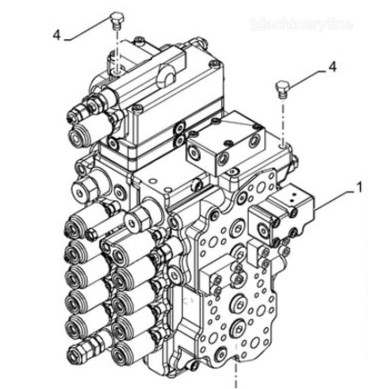 hydraulický rozdeľovač Case KNJ21951 KNJ21951 na rýpadla Case CX130D