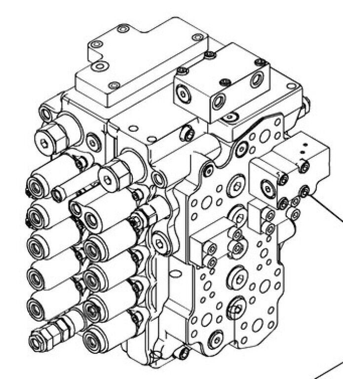 Case KNJ24420 KNJ24420 hydraulic distributor for Case CX130D excavator