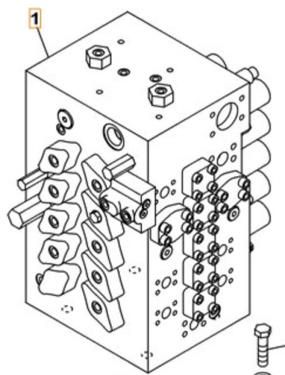 Distributeur hydraulique Case KTJ16520 KTJ16520 pour excavateur Case CX490C CX500C - Machineryline