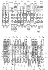 Case PX30V00041F3 PX30V00041F3 hydraulic distributor for New Holland E30B E35B mini excavator