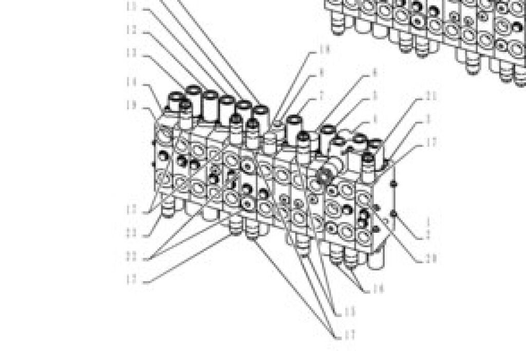 гидрораспределитель Case PY30V00063F1 PY30V00063F1 для мини-экскаватора E55BX