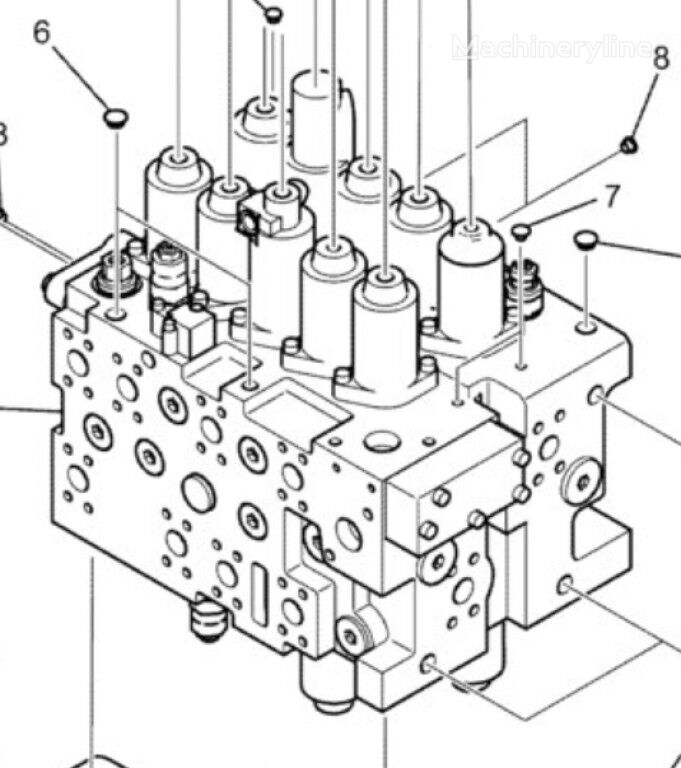 Case YN30V00101F3 YN30V00101F3 hydraulic distributor for Kobelco SK210-8 SK210DLC-8 SK210D-8 SK210LC-8 excavator