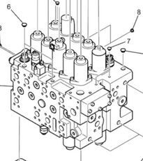 New Holland E215B E245BJ E135BSR E135BSRLC ekskavatör için Case YN30V00101F4 YN30V00101F4 hidrolik dağıtıcı