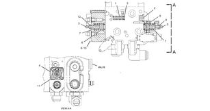 rozdzielacz hydrauliczny Caterpillar 2433434 / 243-3434 do ładowarki kopalnianej Caterpillar R1300G