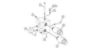 Caterpillar 4621143 / 462-1143 Hydraulikverteiler für Caterpillar D9 D10 D10T2 D11 Planierraupe