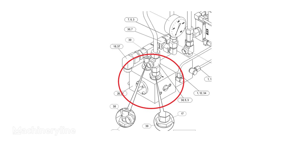 Caterpillar 5342338 / 534-2338 hydraulic distributor for Caterpillar 6060 RH340 6030 RH120E 6040  RH170 excavator