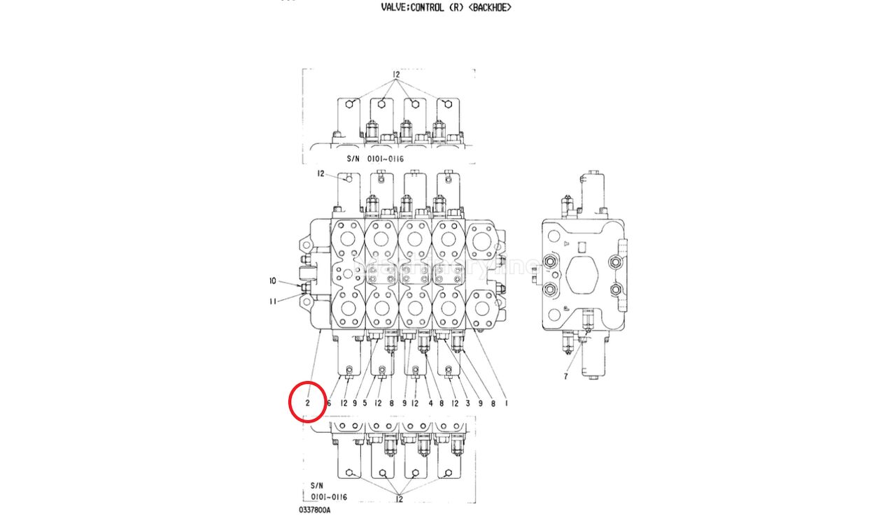 Hitachi 0320201 Hydraulikverteiler für Hitachi EX1800 EX2500 EX3500 EX2500-5 EX1800-3 EX3600-5 EX5500 Bagger