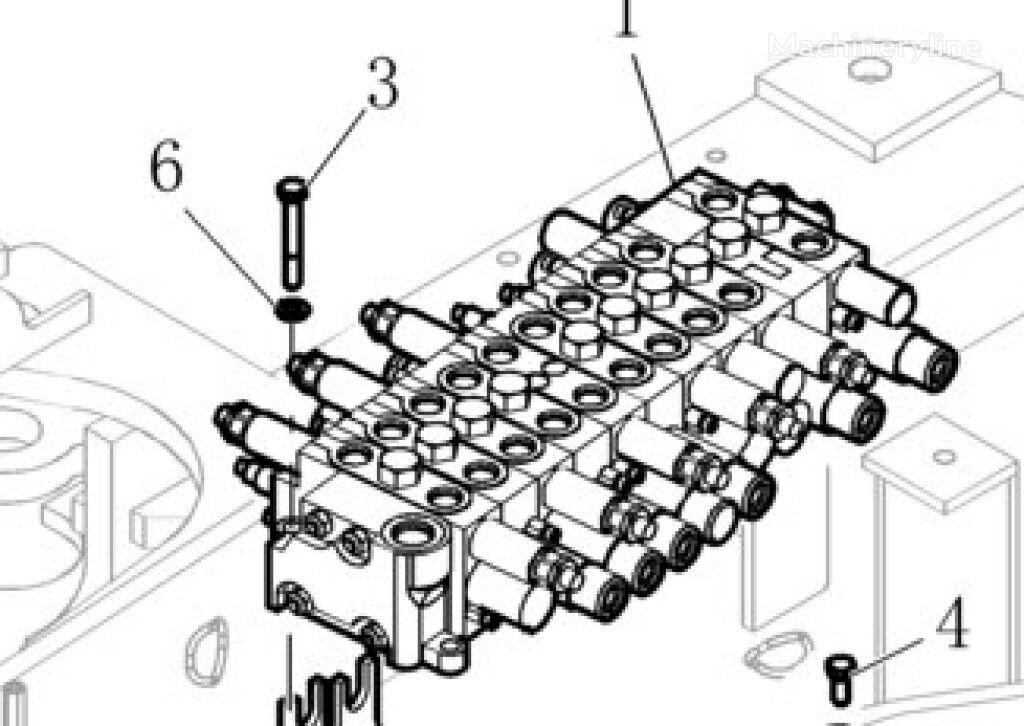 New Holland 72274560 72274560 distribuidor hidráulico para New Holland EH16 EH18 miniexcavadora