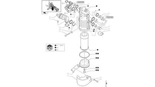 New Holland T6010 T7230 Filtr oleju hydr 194.6mm od x 493.3mm l 87313049 hydraulische filter voor New Holland T6010 T7230  wielen trekker