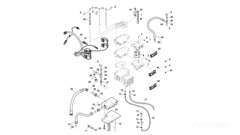 RE586433 høytrykksslange for John Deere 9470RX