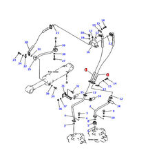 tuyau hydraulique 427-62-15680 pour chargeuse sur pneus Komatsu wa800, wa800l, wa900