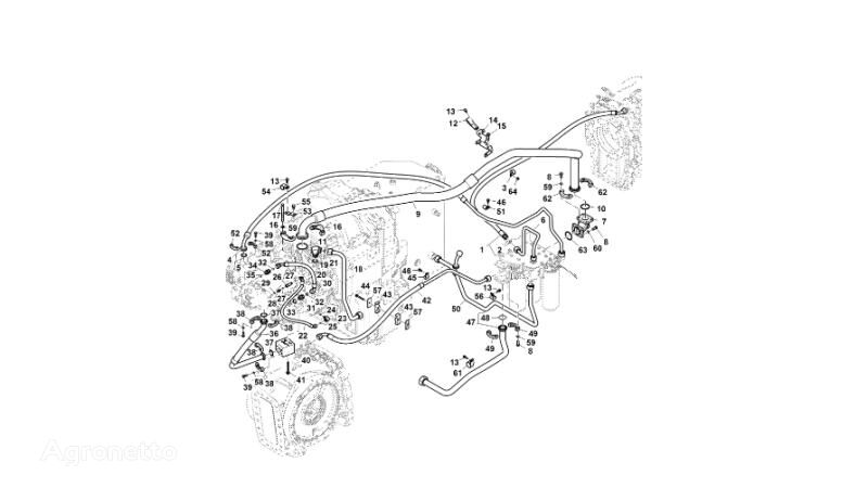 John Deere 9470RX RE567487 manguera de alta presión