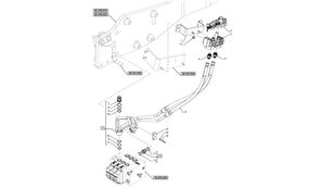 New Holland T6090 T6070 T7230  ホイールトラクターのためのNew Holland T6090 T6070 T7230 Rurka hydrauliczna 48094293 48094293 油圧ホース