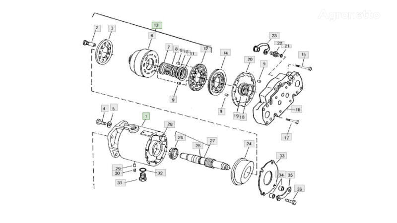 motore idraulico John Deere CTS 9600 per trattore gommato