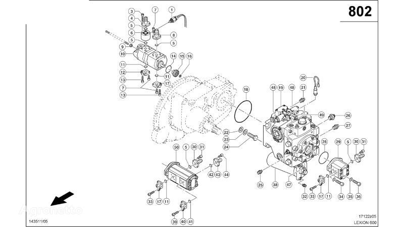 0007719750 Hydraulikpumpe für Claas Lexion 600 Getreideernter