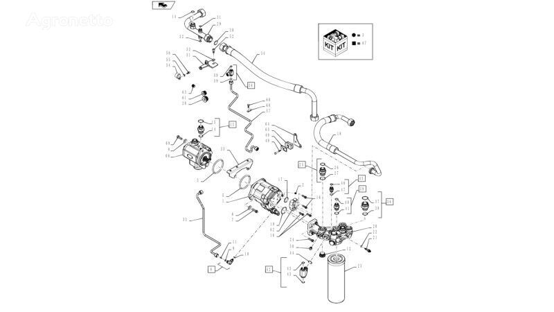 hüdropump tüübi jaoks ratastraktori New Holland T6090