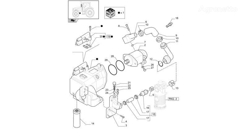 84263360 bomba hidráulica para New Holland T6090  tractor de ruedas