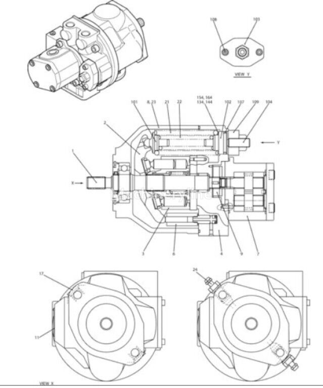 Case 47570625 47570625 hidraulična pumpa za Case CX50B bagera