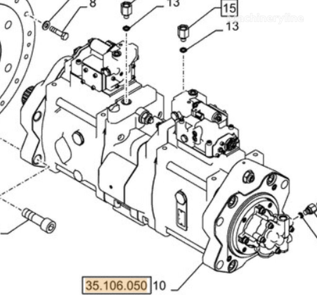 Case KWJ12041 KWJ12041 hydraulic pump for Case CX750D excavator