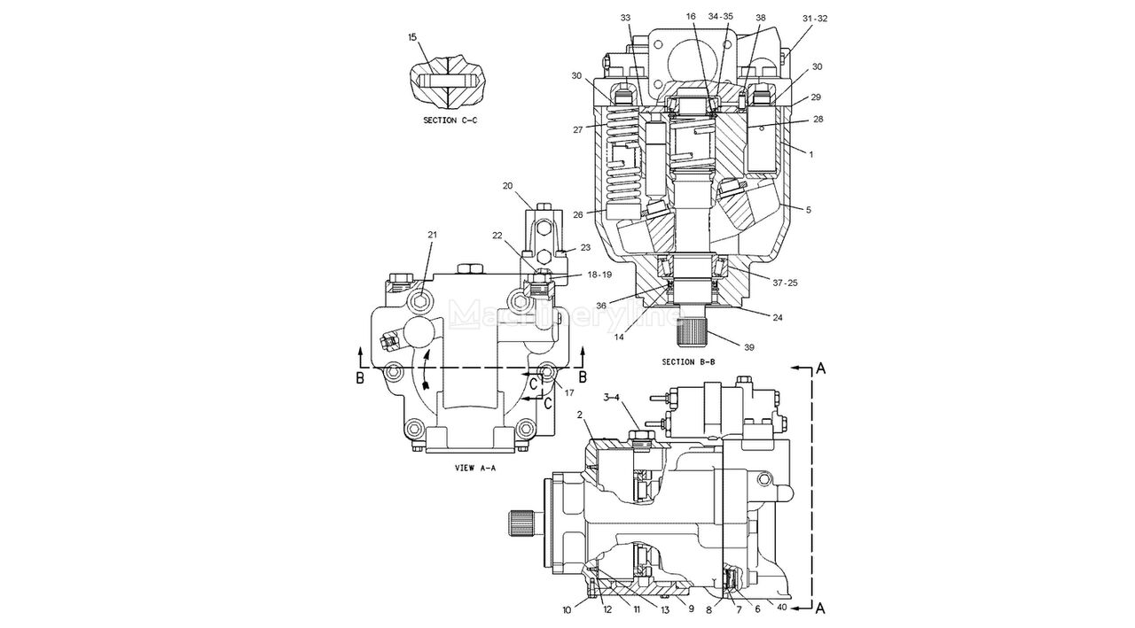 Caterpillar 6E5650 / 6E-5650 / 6E6412 / 6E-6412 hydraulic pump for Caterpillar 789B 789C haul truck