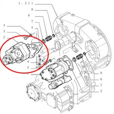 гидронасос Fiat-Hitachi 76044273 для фронтального погрузчика Fiat-Hitachi W190