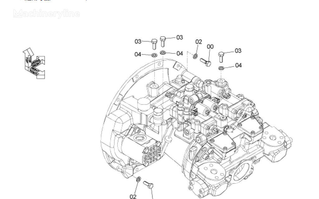 Hitachi YB60001653 hydraulikpumpe til Hitachi ZX200-5A ZX200LC-5A ZX210H-5A ZX210K-5A ZX210LCH-5A ZX210LCK-5A gravemaskine