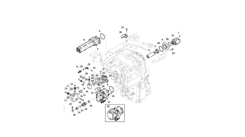 John Deere 9470RX RE586666 bomba hidráulica para John Deere 9470RX tractor de cadenas