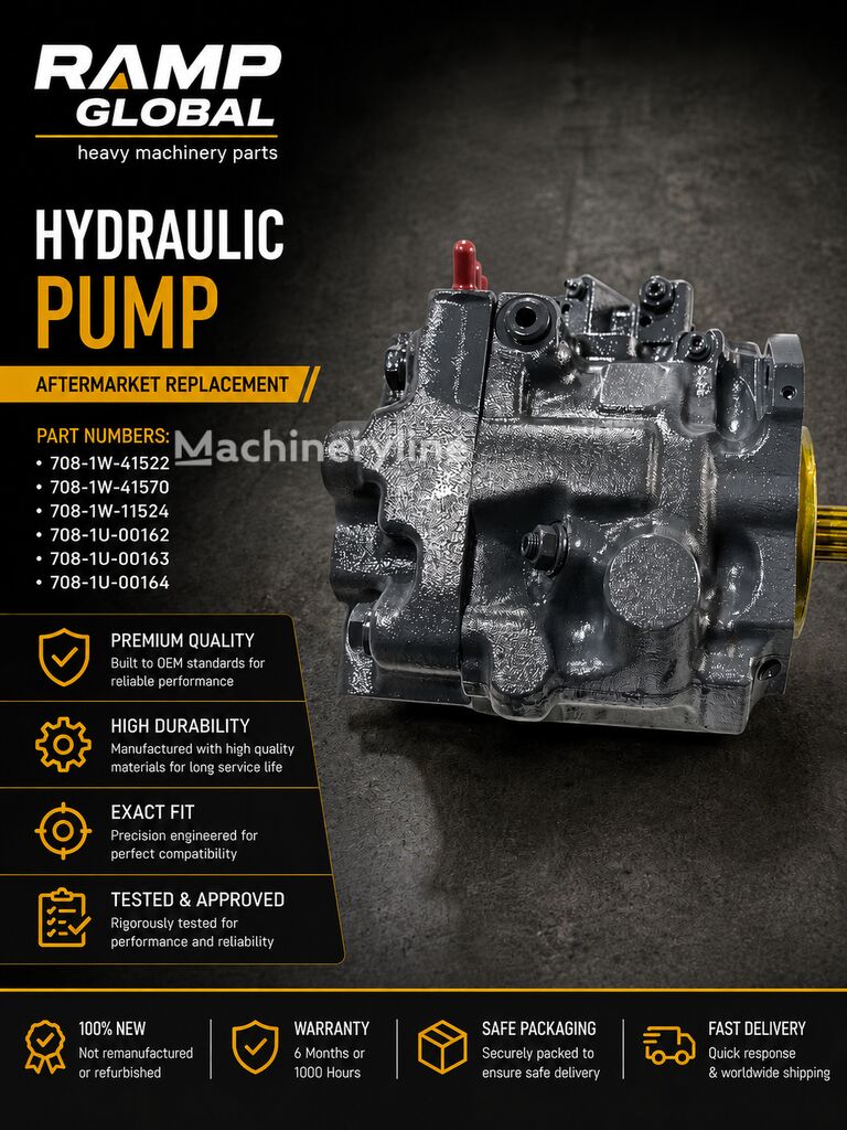 Pompă hidraulică Komatsu 708-1W-41522 pentru încărcător de construcții - Machineryline